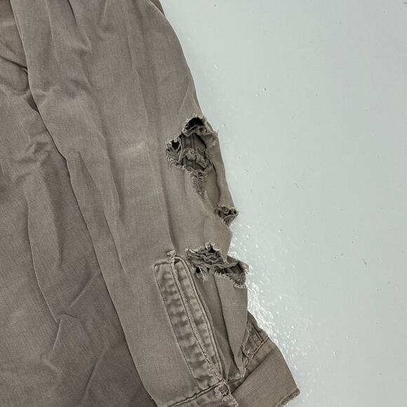 Vintage 40s The Big Favorite Grey Canvas Sanforized Shirt - Picture 3 of 5